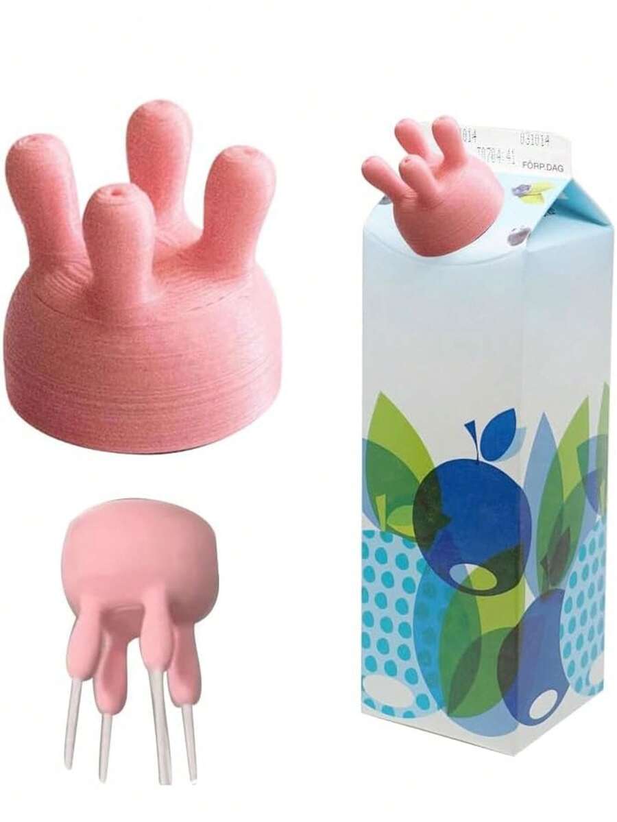 Funny Pouring Milk Bottle Cap Milk Carton Lid Funny Lid,Cow Udder Milk Cap Funny Milk Bottle Pouring Milk Bottle Pourer Wrapped Milk Inverter Cap Cow Spout Lid Cow Shaped Milk Bottle Cap Milk Bottle Cap