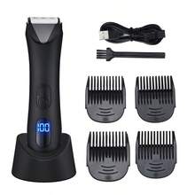 Electric Shaver/Hair Remover, Electric Razor For Women And Men, Rechargeable Electric Shaver/Body Hair Trimmer, Wet And Dry Hair Removal, Facial Hair Removal, 500 MAh Battery, Hair Trimmer, Hairdressing Supplies,  Ideal Gift,400mAh Battery - 969 đen + đế - Xem 9