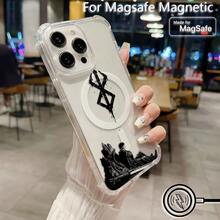 Nueva funda magnética Magsafe de anime  Guts para  16 15 14 13 12 11 8 7 Plus Mini Pro Max X XR, cubierta transparente anti-caída, compatible con funda de  17, funda de  17 Pro, funda de  17 Pro Max - TSJCX-284TSCX55132A9 - Ver 9