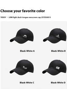 TEDDY LE MI 1pc Unisex Baseball Cap With TEDDYLEMI Letter Patch, Adjustable Strap, Outdoor Sports Style, Suitable For Home, Hiking, Fishing, Strolling