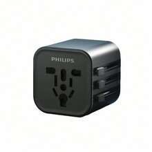 PHILIPS SPB1013B/93全球通用轉換插座 便攜寬電壓設計 支援200+國家地區 出國留學商務旅行必備 美規A型插(220-240V) - 查看 9