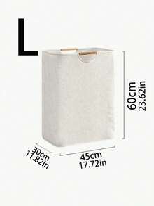 1pc Foldable Laundry Basket With Wooden Handle For Bathroom And Laundry Room – Ultra-Collapsible, Hamper For Side Of Washing Machine, Clothes Organization, T-Shirts, Jeans, Underwear, Socks, And Small Linens, Lightweight Yet Sturdy Storage Basket, Perfect Dorm, Apartment, Or Home Use Space-Saving Design With Wide Opening, Non-Slip Base, Ventilated Interior, Easy Folding, Travel-Ready, Keeps Closet And Laundry Areas Neat - Khaki - View 6