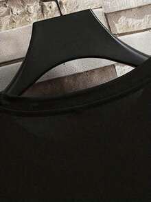 Camiseta de Verano de Manga Corta Impresa Mi Esposa Mi Cardio Marca de Moda Americana Impresión Camisetas de Moda Casual de Cuello Redondo para Hombres Jóvenes Camisetas Deportivas al Aire Libre para Hombres - Negro - Ver 3