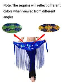 Phụ kiện đeo hông đính sequin họa tiết sóng ấn tượng và tua rua dài – Hoàn hảo cho múa bụng, lễ hội hóa trang và các sự kiện câu lạc bộ. - Nhiều màu - Xem 12