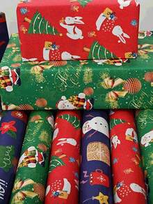 Weihnachts-Geschenkpapierrolle - 120 Meter lang, festliches Feiertagsmuster für Geschenkverpackung und dekorative Artikel, Weihnachtsdekoration, Raumdekoration, Winter
