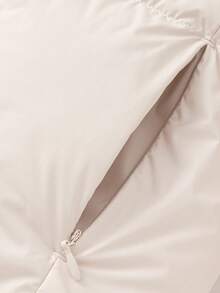 Balabala Girls Short Down Jacket, Winter Hooded Coat, Wind/Water/Snow Resistant, - Light Khaki - View 6