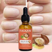FATAZEN Natural Moroccan Argan Oil For Nails & Hair - Pure Nourishing Treatment Oil Softens Nail Cuticles Moisturizes Smoothes Frizz Strengthens Hair Argan Hair Oil Repair For Damaged Split Ends