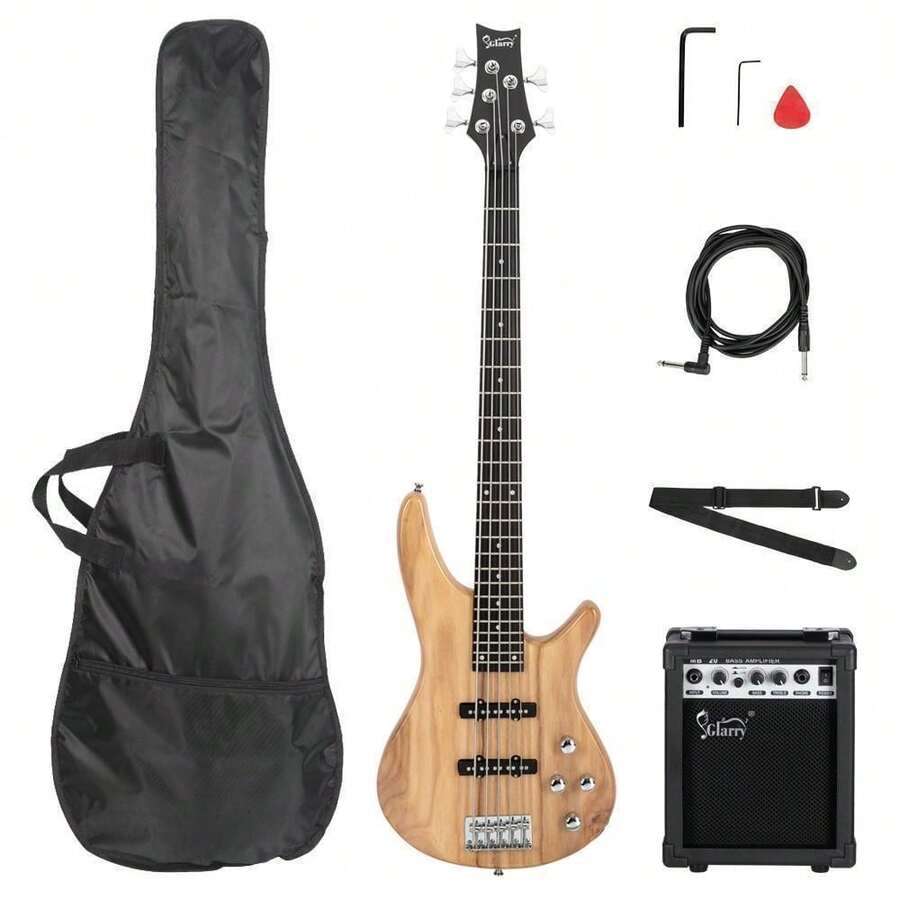 GIB Bass Guitar School Band Beginner Kit With 20W Speaker Rosewood - Wood - 查看 1