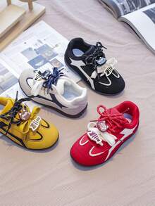 Children's Shoes, Boys' Casual Breathable Sneakers, New Spring/Autumn Versatile Middle/Big Kids Comfortable Trainers, Girls' Leisure Sports Shoes - Black - View 4