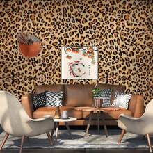 1 Rolle selbstklebende Leoparden-Tapete, abnehmbare Vinyl-Kontaktfolie für Studentenwohnheim, Schlafzimmer, Schreibtisch, Schrank, Wanddekoration - geeignet für Wohnzimmer, Esszimmer, Badezimmer Tapete, Wandaufkleber, Raumdekoration, Abziehbare und klebbare Tapete