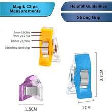 Performore Clips - Paquete de clips de costura multicolores para colchas y manualidades, incluye lata decorativa de mariposa para guardarlos para costura precisa, sujeción de telas y - 1 - Ver 2