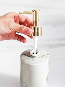 1个陶瓷圆形锥形大理石纹理浴室厨房分配瓶，按压瓶，皂碟，牙刷架，北欧奢华高端圆形锥形灰色大理石纹理设计，简约美式创意灰色淋浴瓶，分配瓶，皂碟，牙刷架，适用于酒店、餐厅、咖啡馆、酒吧、浴室、厨房家居装饰，可盛装洗发水、沐浴露、洗手液、乳液等。 - 彩色 - 查看 11