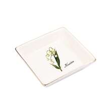 1pc Personalized Heart-Shaped/Square Ceramic Jewelry Tray, Customized Birthday Flowers/Names/Photos/Texts, Exquisite Ceramic Jewelry Storage Tray, Personalized Bridesmaid Gifts, Bride Jewelry Storage, Mother's Day Personalized Gifts, Perfect Commemorative, Birthday, Christmas, Anniversary, Wedding, Mother's Day Gifts For Lovers, Mothers, Grandmothers, Girlfriends - White - View 11