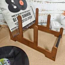 1 pieza Soporte decorativo para almacenamiento de discos de vinilo, organizador que exhibe con estilo tus álbumes clásicos, antiguos o éxitos recientes favoritos