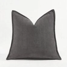 1 Vỏ gối trang trí họa tiết xương cá màu xám đậm (không có ruột), Vỏ gối trang trí viền vải nhung mềm mại sang trọng hiện đại, Thích hợp cho ghế sofa, giường, phòng ngủ, văn phòng, khách sạn, mọi mùa - Màu xám đen - Xem 9