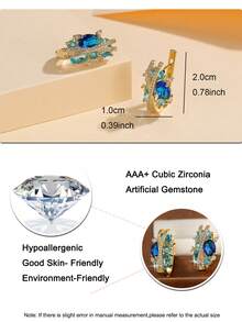 1 par de pendientes de aro de lujo con intersección geométrica en forma de X, regalo para mujer y niña, ideal para cumpleaños, San Valentín, banquetes, bailes de graduación y fiestas, con circonita cúbica de cobre