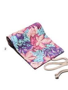 Serie cu modele florale și frunze de arțar - Artistic - Proaspăt de înaltă calitate - Pânză - Penar, Penar mic cu motive florale, Penar drăguț cu motive florale - Vine cu suport din nailon pentru pensule de machiaj (cu șnur), Rolă de creioane, Suport portabil pentru pensule, Husă pentru creioane din pânză lucrată manual, Cutie pentru creioane de mare capacitate (Unisex), Diverse modele în formă de buze, Papetărie, Înapoi la școală, Geantă