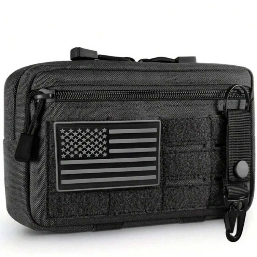 Paquete de almacenamiento de gestión de widgets  Bolsa para teléfono al aire libre más vendida, mini bolsa para cámara, bolsa de almacenamiento, bolsa táctica de cintura, bolsa médica - Negro - Ver 1
