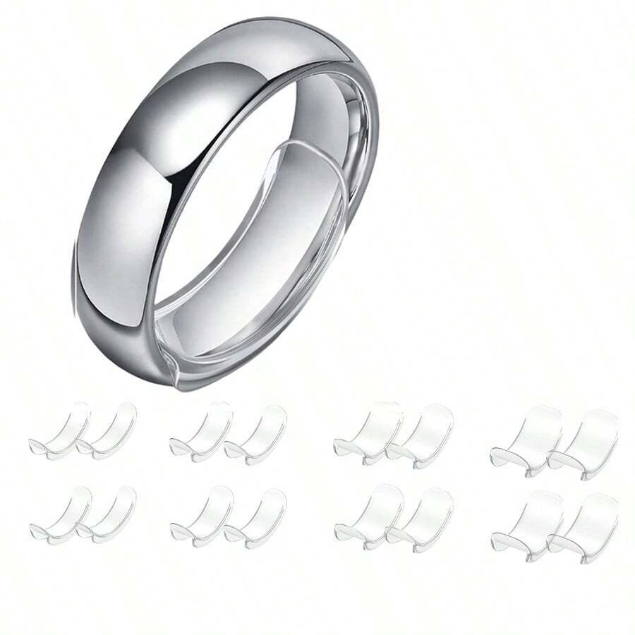 16pcs Adjustable Invisible Ring Sizer Set - Non-Slip Comfortable Fit, Multi-Purpose Loose Ring Sizer Pads, Portable Jewelry Sizer, Suitable For Oversized Accessories, All Finger Sizes