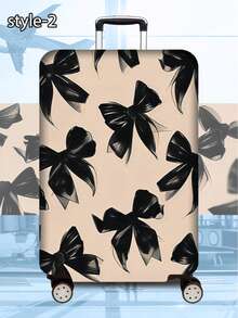 1件300g/M2印花系列休闲度假系列印花图案，加厚行李箱保护套，加厚行李箱配件，适合商务旅行、度假、旅行、行李托运、返校，为您的行李箱添加配置。适用于20-28英寸行李箱。