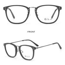 Gafas graduadas unisex de montura completa con estilo retro, de material de placa de color liso, adecuadas para todas las estaciones