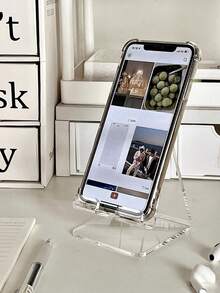 1pc Boxed Multi-Piece Desk Phone Stand, Colorful, Creative Decor, Convenient Charging, Non-Slip Design, Suitable For Multiple Scenarios - Two Transparent Colors - View 4