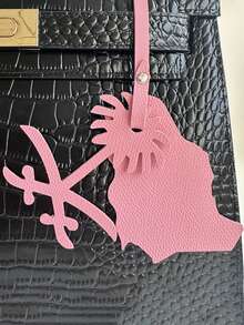 1 szt. Jednokolorowa, dwuwarstwowa, skórzana, patchworkowa, modna, prosta, uniwersalna, urocza i interesująca roślina, palma daktylowa, palma kokosowa, wzór w kształcie mapy, plecak, torba na ramię, torba crossbody, torebka, torba typu tote, torba pod pachę, wisiorek do torebki, inny wisiorek do torby do przechowywania, brelok do samochodu