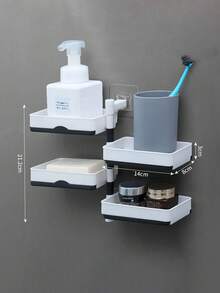 Rotating Soap Dish, Wall Mounted Bathroom Soap Holder, Drain Soap Dish, Creative Storage Rack - Multicolor - View 10