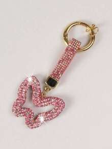 YITUMU Portachiavi di lusso con farfalla di strass - ciondolo scintillante per chiavi di auto, decorazione per borse