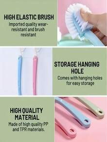 Brosse à chaussures multifonctionnelle à cinq côtés, brosse de lavage en plastique à poils durs, brosse de nettoyage ménagère à long manche, brosse de lavage de chaussures circulaire, brosse à chaussures durable 5-en-1 : fabriquée en plastique, nettoyage efficace, brosse de lessive ménagère, outil de nettoyage de chaussures