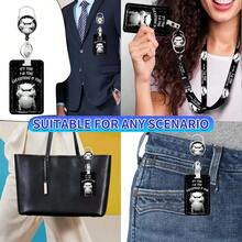 1 Conjunto (Clipe de Crachá + Porta-Cartão) Porta-Crachá Casual, Carretel Retrátil de Crachá, Acessório Minimalista para Assistente Médico, Chaveiro Resistente, Protetor de Porta-Cartão de Identificação, Adequado para Enfermeiras, Professores, Estudantes, Trabalhadores de Escritório, Mulheres, Homens, Funcionários - Rádio