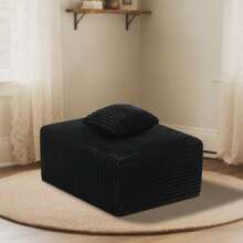 105'' Cloud Sectional Couch With L-Shaped Recliner,Pedals Can Be Purchased Separately Boneless Corduroy Sofa With Deep Seat,Modern Modular Couch For Living Room, No Assembly Required,Comfy Plush Corduroy Fabric,Sofa De Sala,Couch,Sofa Cama,Muebles Para Sala, Living Room Furniture, Muebles, Bedroom Furniture Set, Recliner Chair For Adult.