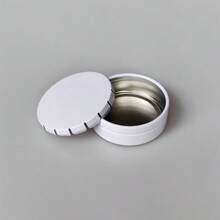 1pc Portable Small Size Cigarette Tobacco Storage Container, White Metal Smoking Accessories Organizer