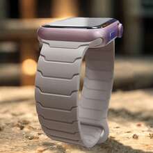 Correa magnética totalmente compatible con la banda del de 44 mm, 45 mm, 40 mm, 41 mm, 42 mm, 38 mm, 45 mm. Banda de reloj de silicona compatible con iWatch Series 10, 9, 8, 7, 6, 5, 4, 3, SE, Ultra 2, pulseras