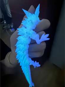 Juguete de dragón de cristal impreso en 3D - Totalmente articulado - Modelo de animal - Modelo de dragón - Decoración del hogar - Regalo de cumpleaños - Recuerdo de fiesta de Halloween - Regalo de vuelta al colegio - Regalo de Navidad - Regalo perfecto - Juguete