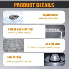 WALSIO 5 PCS Cab Roof Marker Lights 10 LED Amber Roof Top Lamp Running Light Replacement Compatible With Ford 1999-2016 F150 F250 F350 F450 F550 Super Duty Pickup Trucks SUV (Amber)