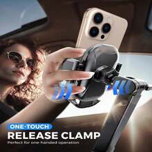 ESamcore Cup Holder Phone Holder, Unobstructed Cup Holder Phone Mount For Your Car Cupholder (25&#34;-4&#34;) With Flexible C-Shaped Base, 360° Swiveling, 08&#34; Deep Clamp Compatible With IPhone 47&#34;–7&#34;