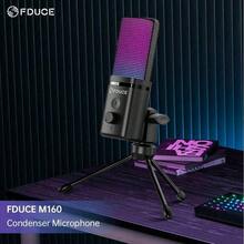 M160 USB Gaming Microphone With RGB Dynamic Color, Touch Mute Button, Headphone Jack, Tripod Shock Mount,For PC PS 5/4