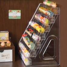 1pc 7-Tier Clear Acrylic Display Stand - Suitable For Diecast Toy Cars, Nail Polish, Collectibles, Mini Figurines, Office Supplies And Cosmetics, Easy To Assemble, Durable Plastic Organizer