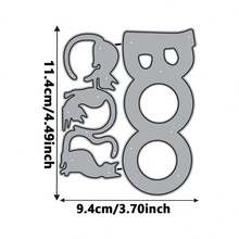 1 قطعة قالب معدني لقص خلفية "BOO Wishes" لصناعة البطاقات، قالب قص معدني لألبوم التذكارات، يومية، بطاقة تهنئة، تقطيع وتضريب الورق والديكور