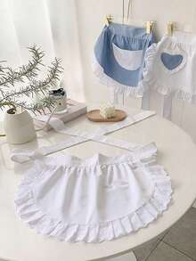 女仆围裙，可爱公主风围裙，软妹洛丽塔日常围兜，厨师围裙 - 彩色 - 查看 8