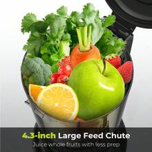 Syvio 3 Speed Centrifugal Juicer, Maximum Nutrient Retention Easy To Clean, Compact Design Suitable For Home Kitchens - Suitable For Fruits And Vegetables - The Ideal Choice For Health-Conscious Individuals And Fresh Juice Lovers, 301 Stainless Steel - Black - View 2