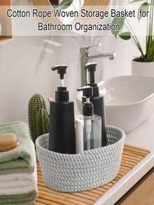 Small Storage Cotton Rope Woven Basket Gift Closet Storage Basket Gift Basket For Easter Decoration Storage Box Suitable For Living Room And Bedroom