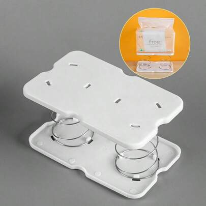 ペーパータオルボックススプリングホルダー 1個/3個入り、自動ポップアップスプリングペーパータオルボックススタンド、バスルームアクセサリー