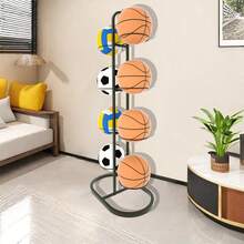 5-Tier Basketball Storage Rack - Black - View 18