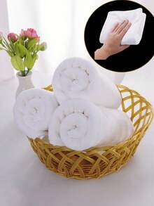 Simple White Face Towel, Hotel Lint-Free Towel For Bathroom, Soft Absorbent Face Towel, Bathroom Supplies, White Washcloth, Hotel Bath Towel Wash Cloths Hand Towels,Small Towel For Bath & Shower, Bathroom Accessories, Hotels, And Gyms Bath, Hand, Facial, Gym (Multiple Specifications),School,Back To School,Travel,Travel Essentials,Home Essentials,Towel,Skin Care