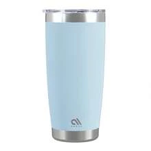 20 盎司辦公室咖啡杯，304 不銹鋼真空保溫杯，帶蓋，水瓶，非常適合冷熱飲品，非常適合旅行和戶外使用，送給女士、媽媽、最好的朋友、新娘、伴娘禮物、白色女婢的生日禮物禮物，白茶杯，母親節，情人節，新年禮物 - 藍色 - 查看 9