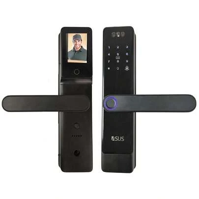 Fechadura Eletronica Digital Senha Biometria Reconhecimento Facial Cartao Acesso Chave App Wifi Bateria Porta Residencia