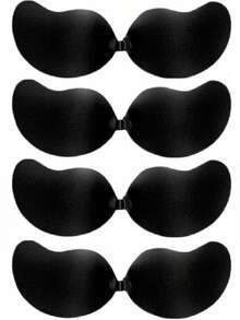 2 对无肩带粘合文胸芒果杯文胸花瓣，透气，适合小胸围，提升和聚拢，隐形露背文胸，适合连衣裙、礼服和内衣 - 彩色 - 查看 37