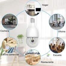 E T EASYTAO. |   2PCS Q17 Foco con Camara de  WiFi, 2MP Camara de Foco 360 ° , iCSee Tris Home App, Base E27, Visión Nocturna, Audio Bidireccional, Detección de Movimiento, Compatible con Alexa - 2 piezas - Ver 7